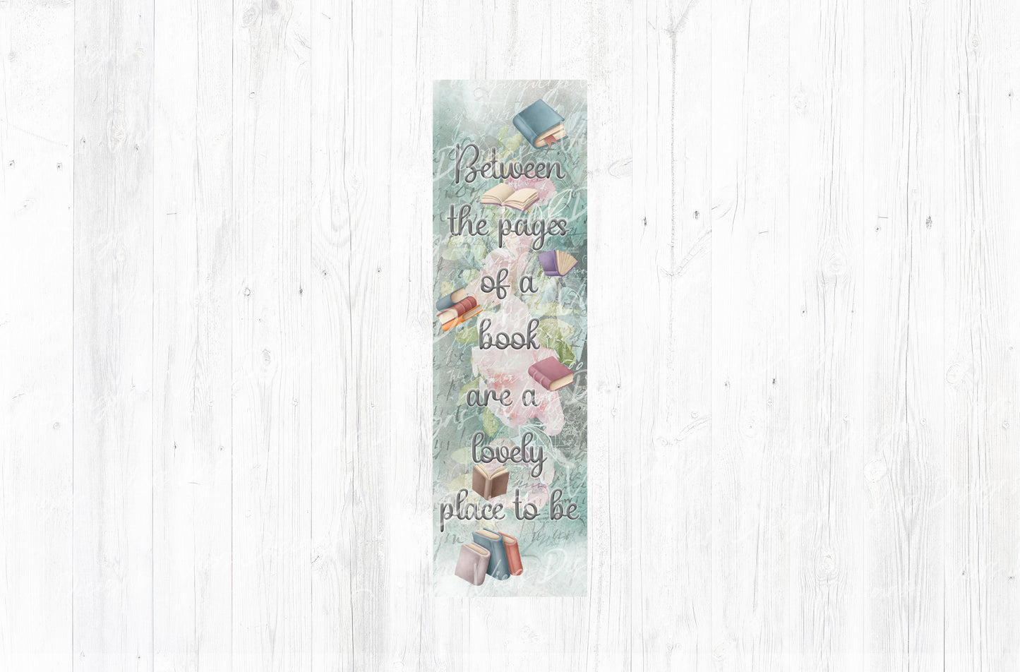 Between the Pages Bookmark PNG — Grey