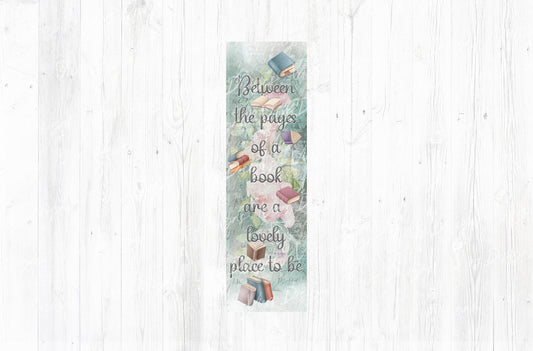 Between the Pages Bookmark PNG — Grey