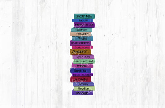Dark Romance Trope Stack Bookmark PNG