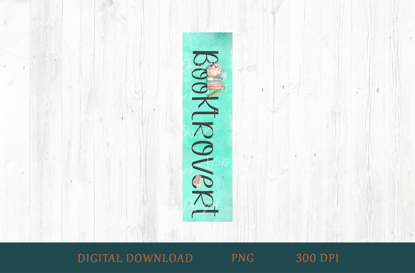 Booktrovert Bookmark PNG