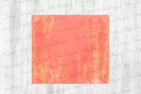 Distressed Pink & Gold Tumbler Wrap PNG — Coral Fade