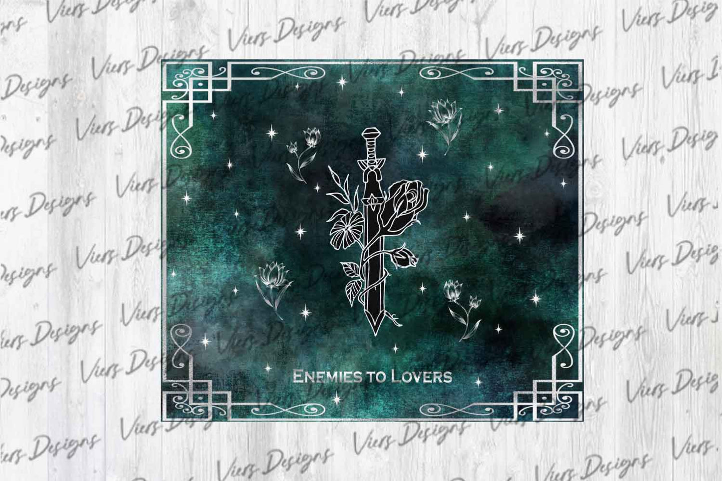 Enemies to Lovers Tumbler Wrap PNG – Romance Trope Design (20oz & 30oz)