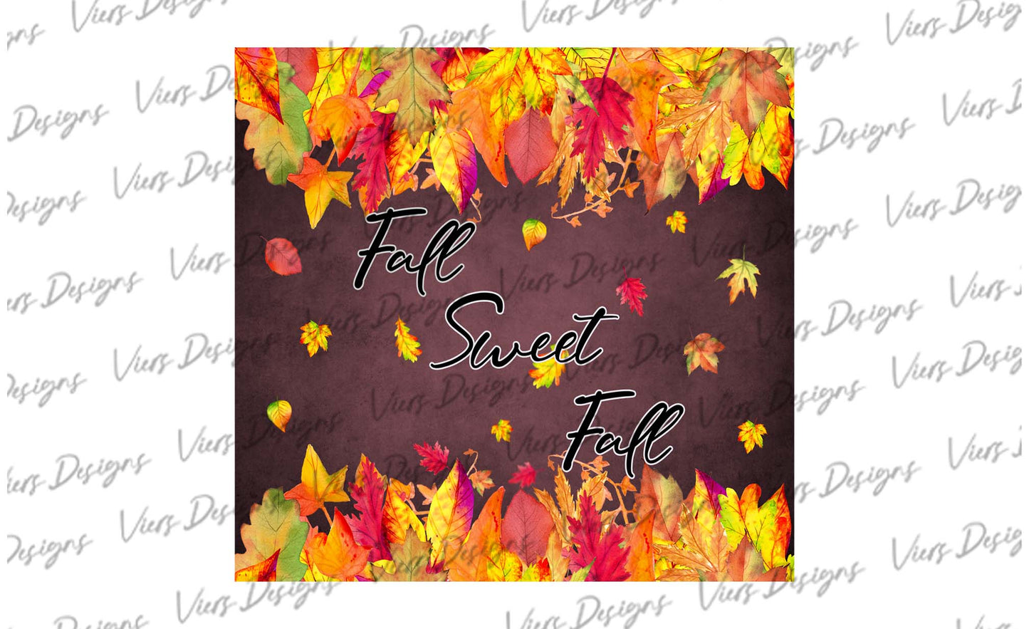 Fall Sweet Fall Tumbler Wrap PNG – 20oz Skinny Autumn Design (Plum)