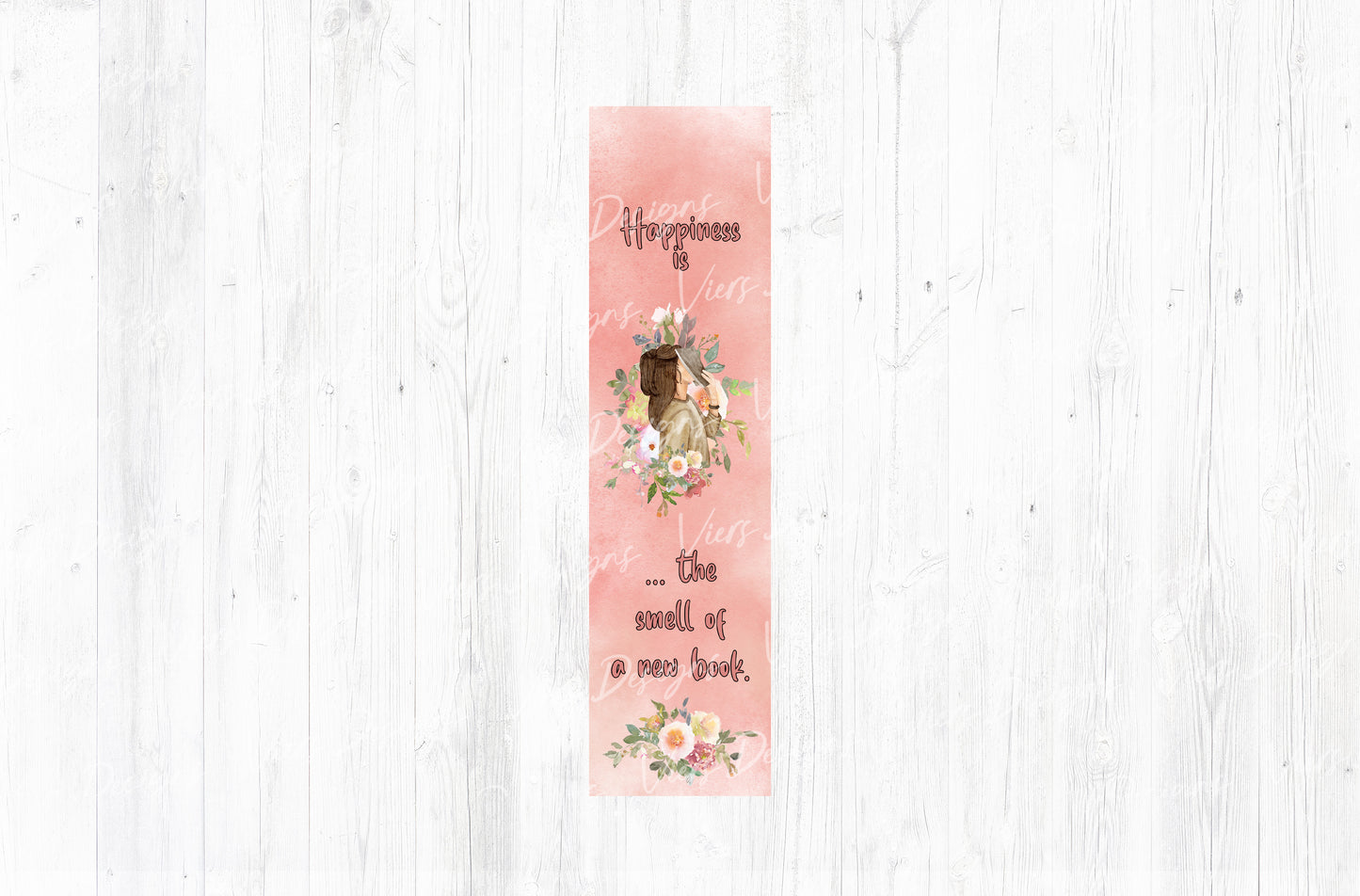 Happiness Is the Smell of a New Book Bookmark PNG