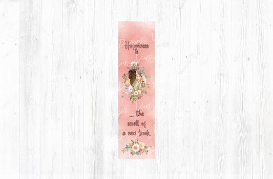 Happiness Is the Smell of a New Book Bookmark PNG
