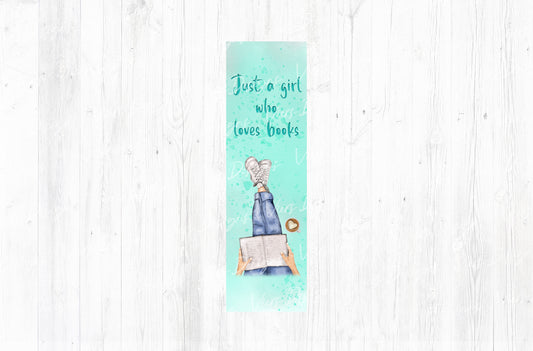 Just a Girl Who Loves Books Bookmark PNG