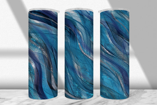 Shimmer Wave Tumbler Wrap Bundle PNG — 11 Designs