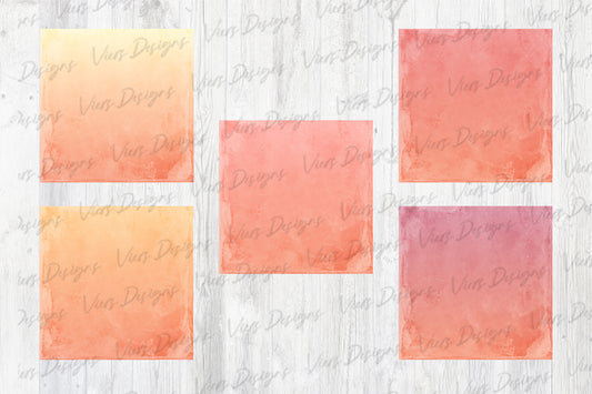 Sunset Ombre Watercolor Digital Paper