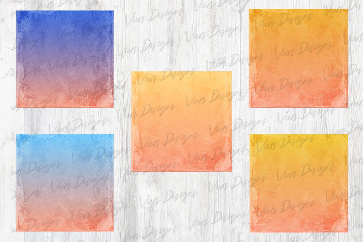 Sunset Ombre Watercolor Digital Paper