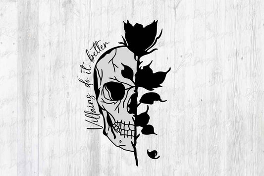 Villains Do It Better PNG – Dark Romance Book Lover Design (Black & White)