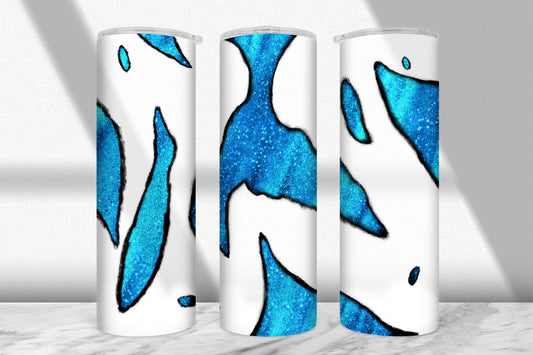 Blue Geode Crystal Tumbler Wrap PNG