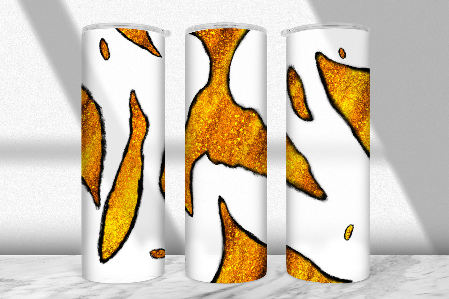 Orange Geode Crystal Tumbler Wrap PNG
