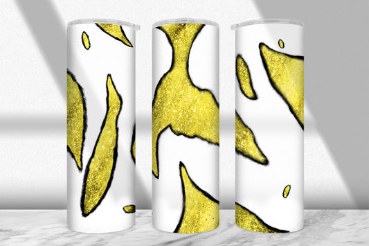Yellow Geode Crystal Tumbler Wrap PNG