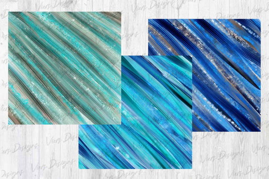 Beach Blue & Teal Digital Paper – 11 Patterns