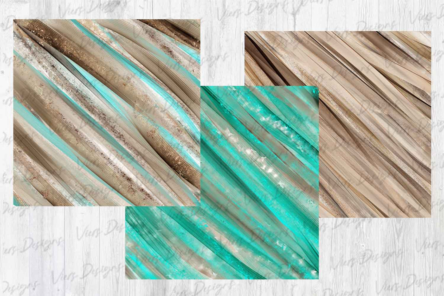 Beach Blue & Teal Digital Paper – 11 Patterns