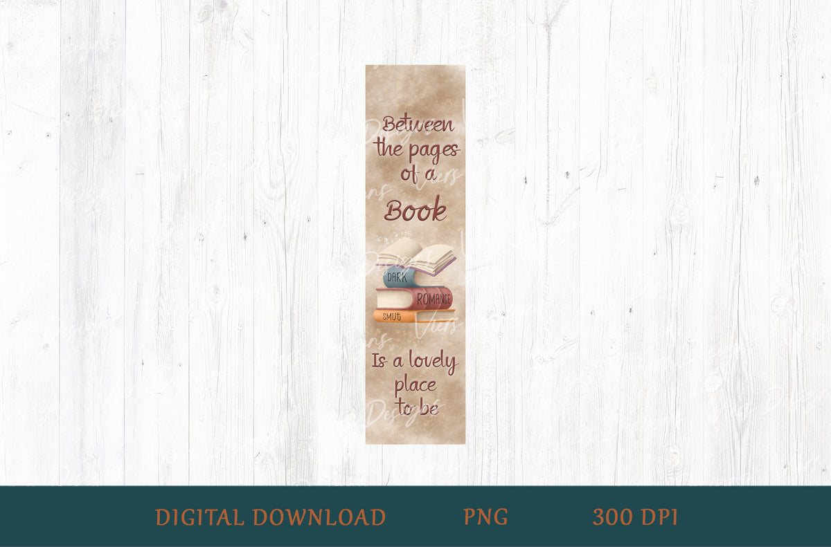 Between the Pages Bookmark PNG — Dark Romance