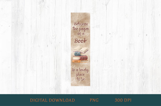 Between the Pages Bookmark PNG — Dark Romance