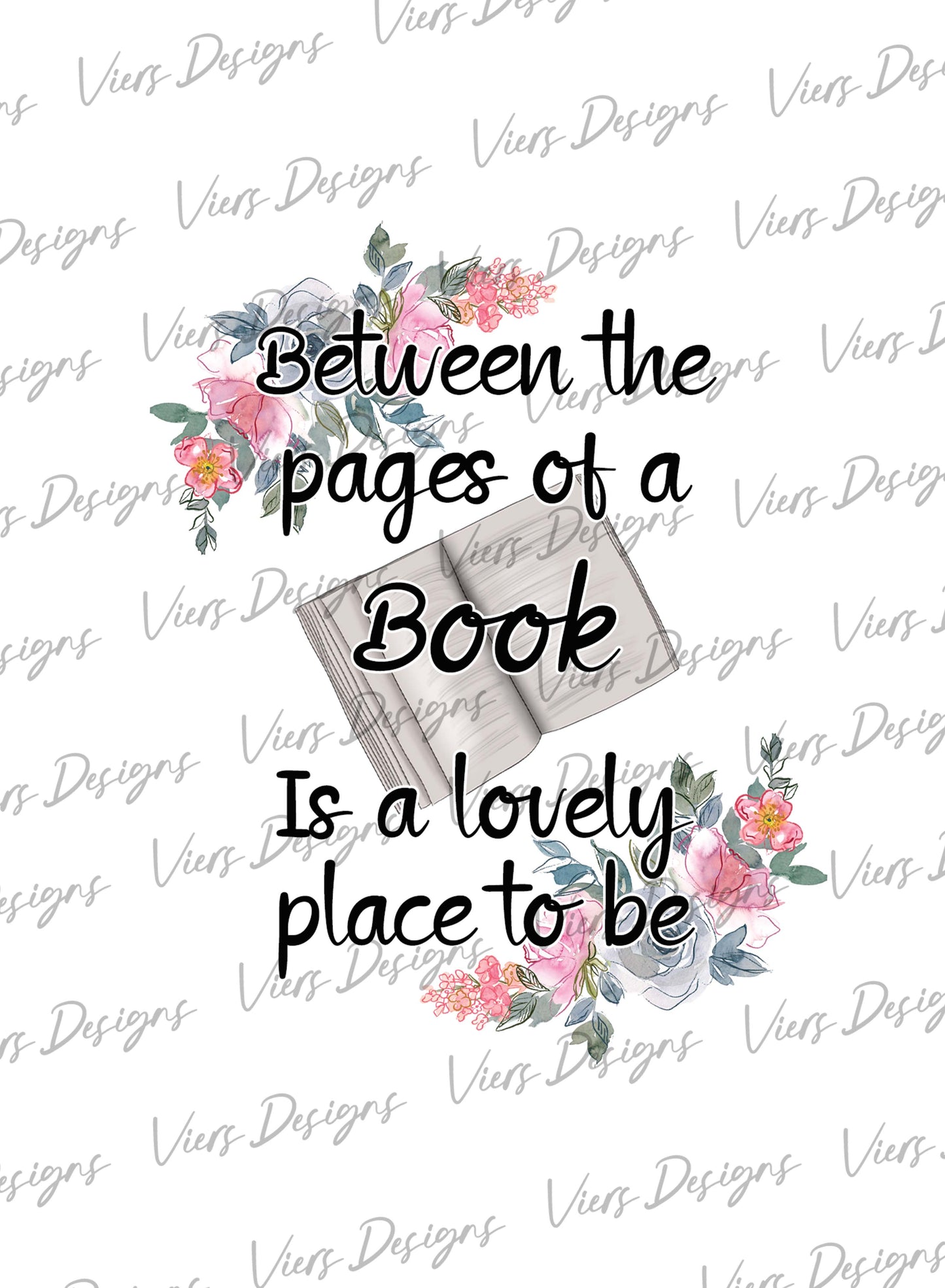 Between the Pages of a Book PNG – Book Lover Sublimation Design