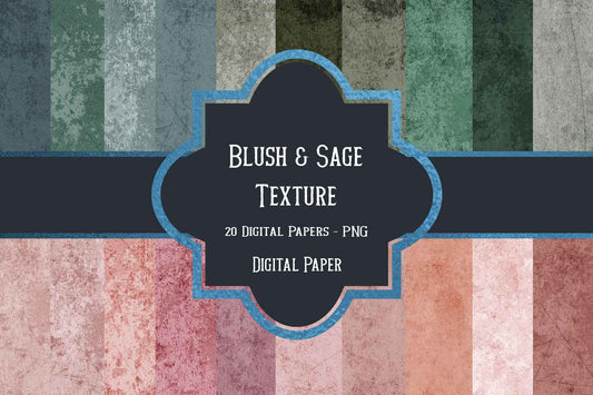 Blush & Sage Texture Digital Paper
