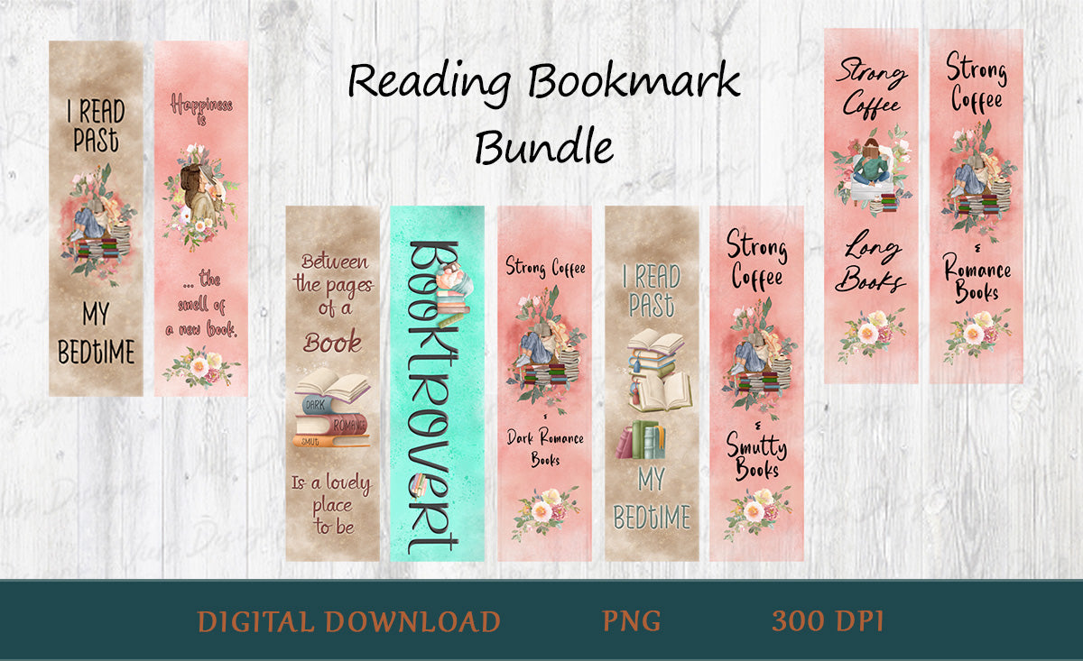 Reading Bookmark Bundle PNG — 9 Designs