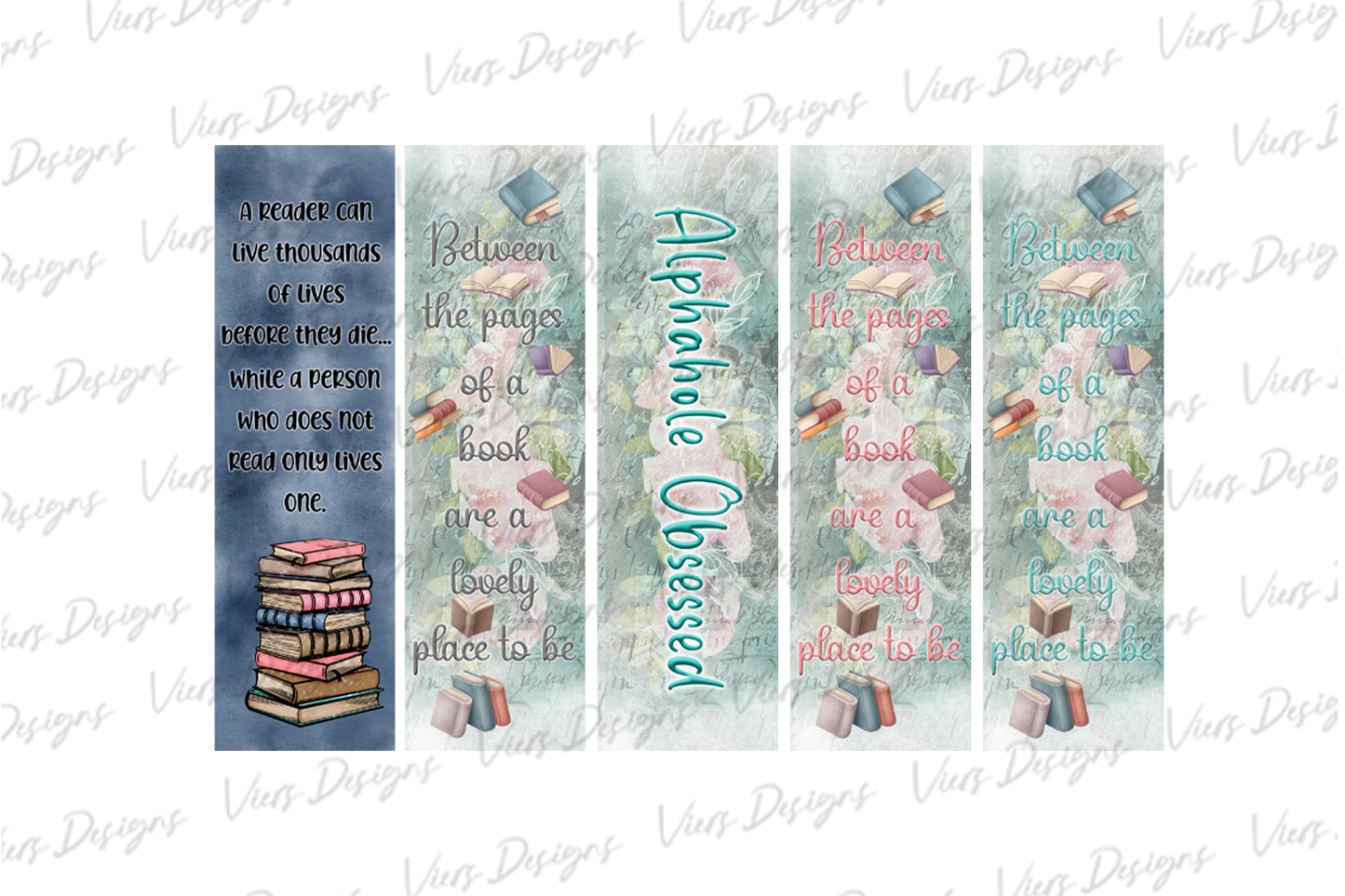 Adult Bookish Bookmark Bundle PNG — 9 Designs