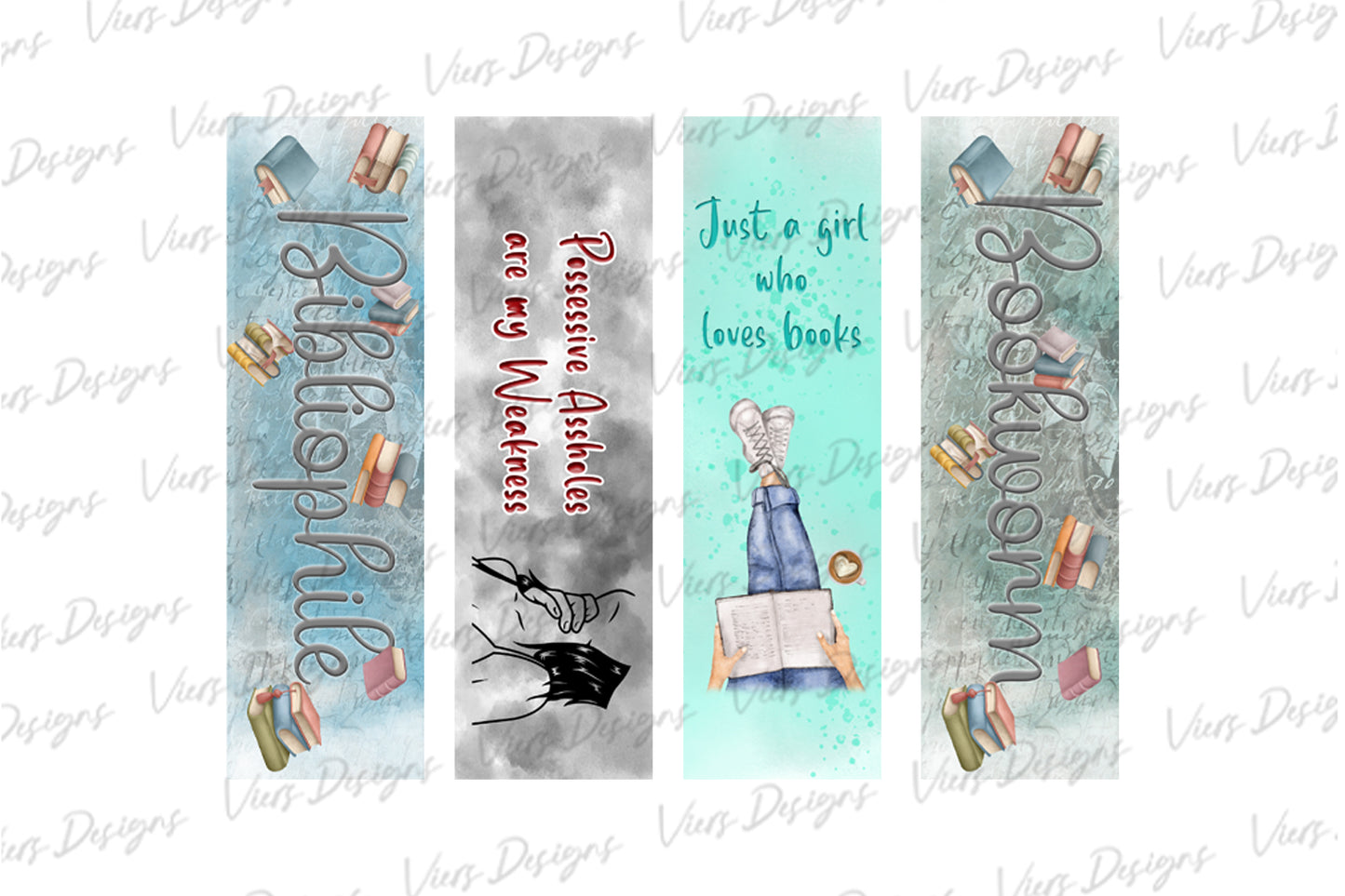Spicy Reader Bookmark Bundle PNG — 9 Designs