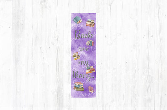 Books Are My Thang Bookmark PNG — Purple