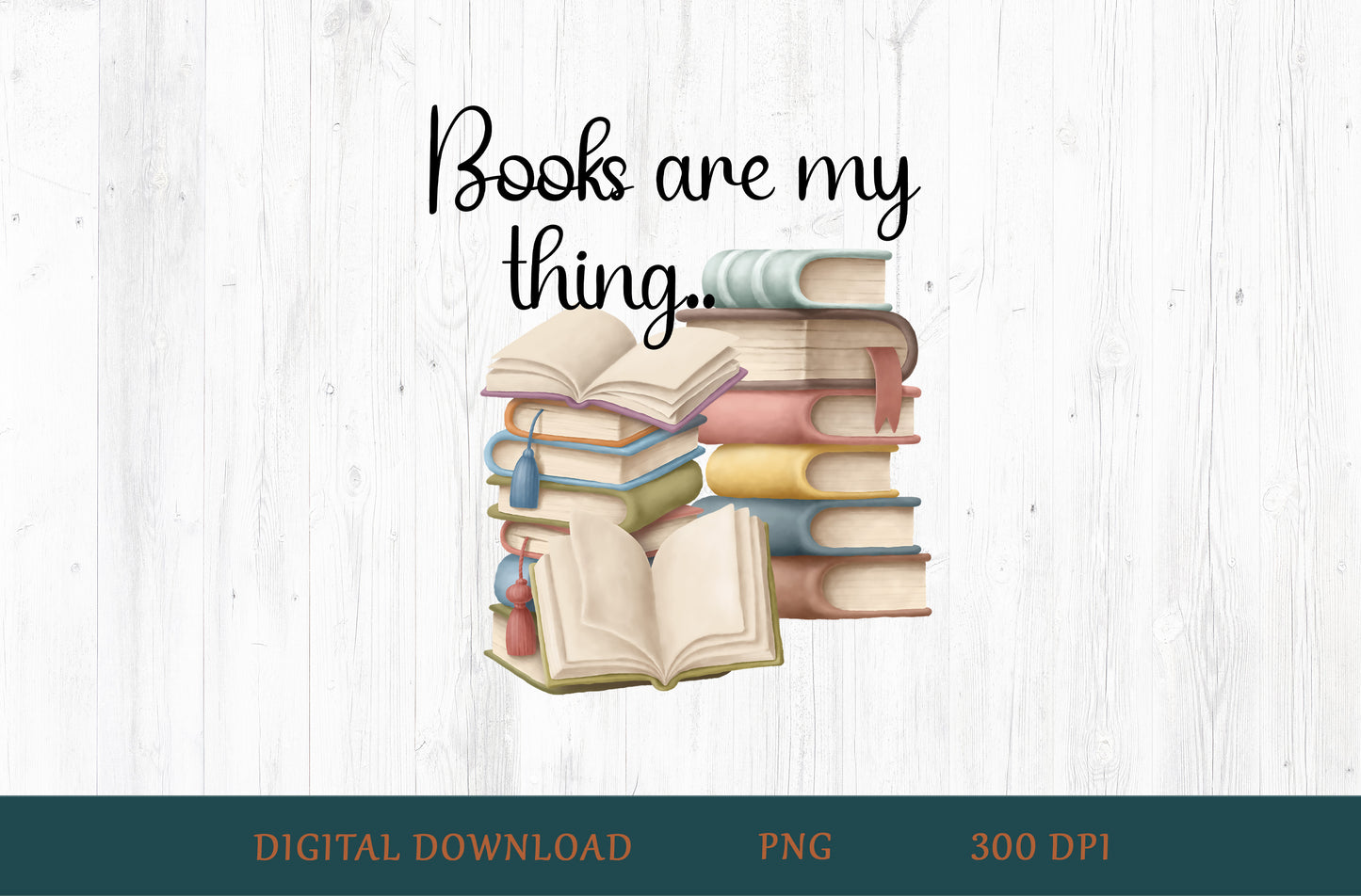 Books Are My Thing PNG