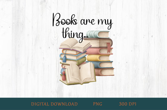 Books Are My Thing PNG