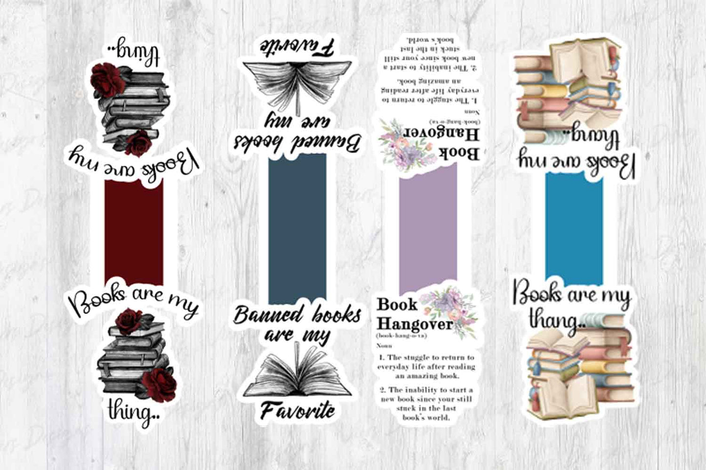 Foldable Bookmark Bundle PNG — 20 Designs | Print & Cut