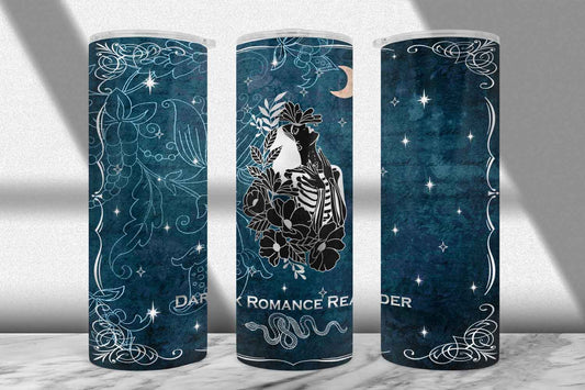 Dark Romance Reader Tumbler Wrap PNG – Dark Romance Design (20oz & 30oz)