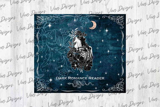 Dark Romance Reader Tumbler Wrap PNG – Dark Romance Design (20oz & 30oz)