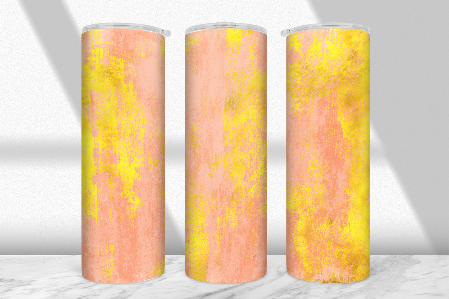 Distressed Pink & Gold Tumbler Wrap Bundle PNG