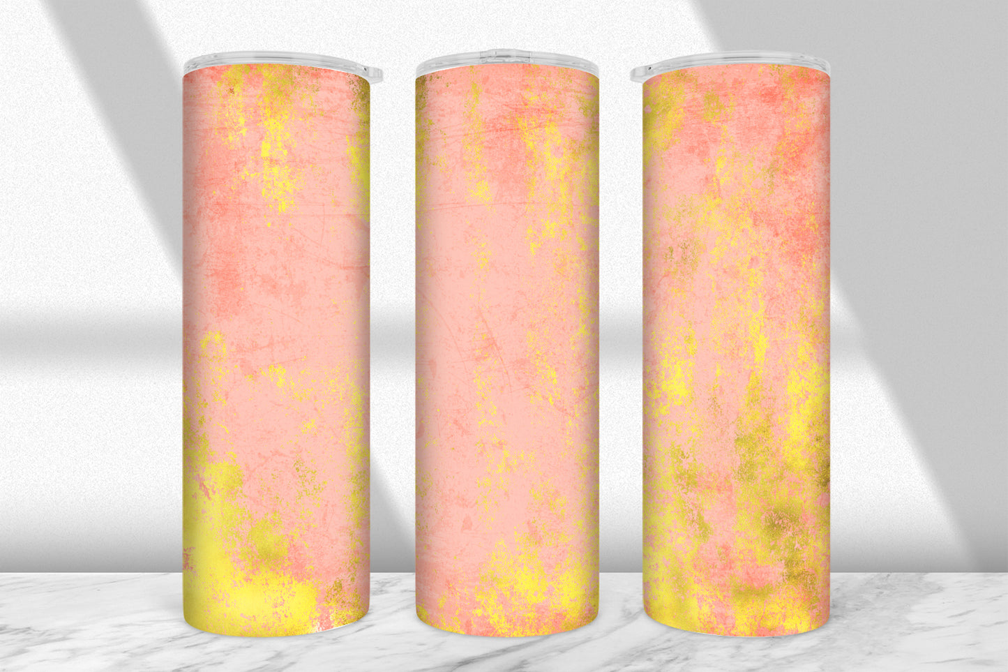 Distressed Pink & Gold Tumbler Wrap Bundle PNG