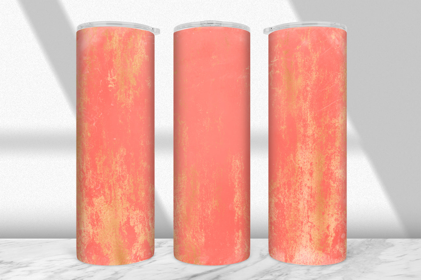 Distressed Pink & Gold Tumbler Wrap Bundle PNG