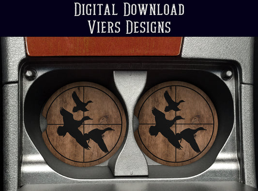 Duck Hunting Car Coaster PNG – Waterfowl Hunter Car Coaster Design