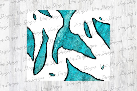Teal Geode Crystal Tumbler Wrap PNG