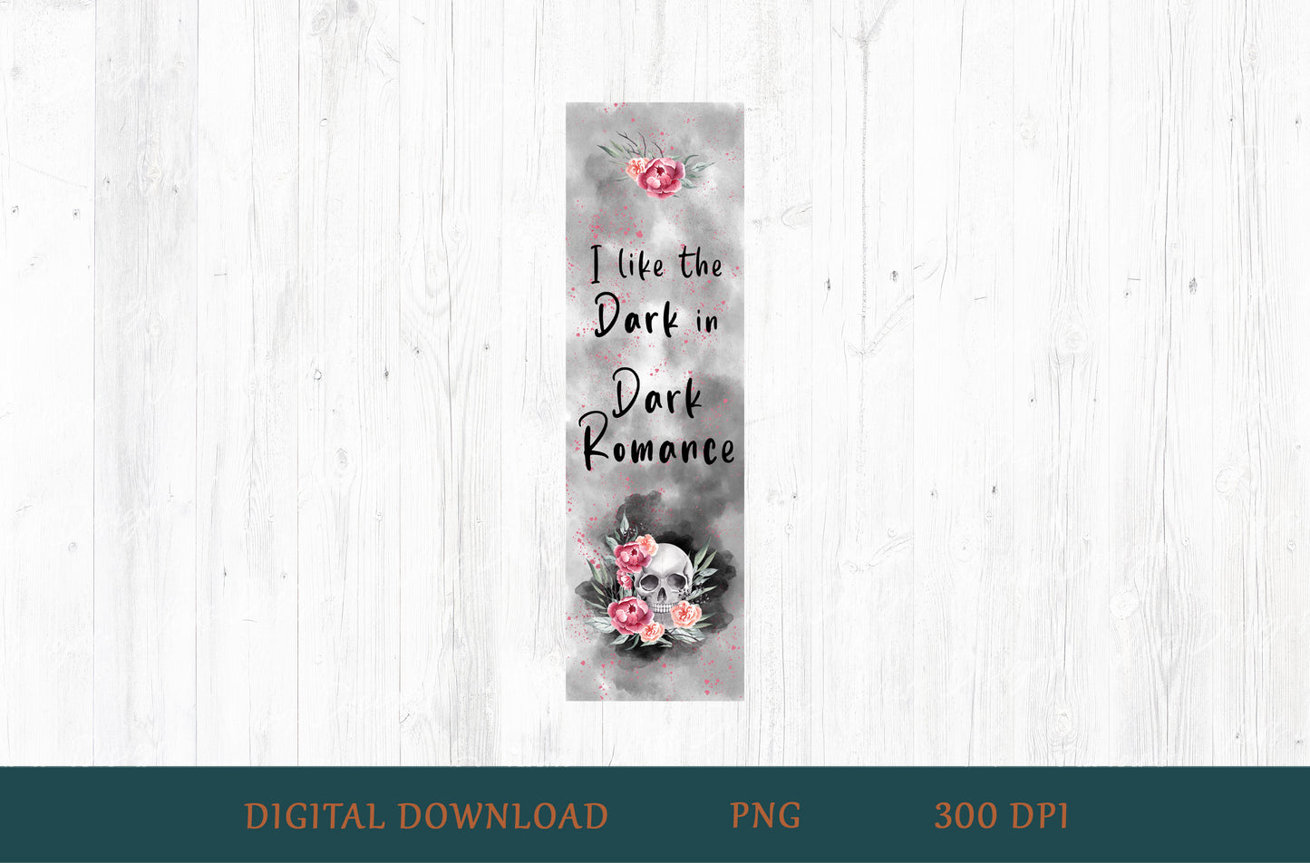 I Like the Dark in Dark Romance Bookmark PNG