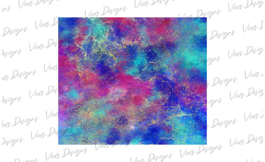 Opal Geode Tumbler Wrap PNG – 20oz Skinny Iridescent Design (Blue & Purple)