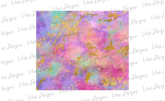 Opal Geode Tumbler Wrap PNG – 20oz Skinny Iridescent Design (Pink & Purple)