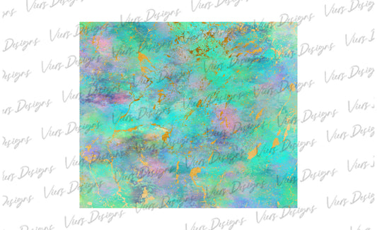 Opal Geode Tumbler Wrap PNG – 20oz Skinny Iridescent Design