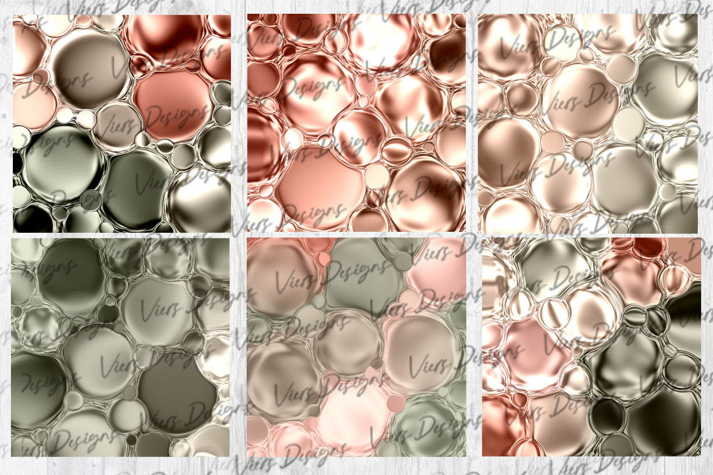 Pink & Grey Water Drops Digital Paper