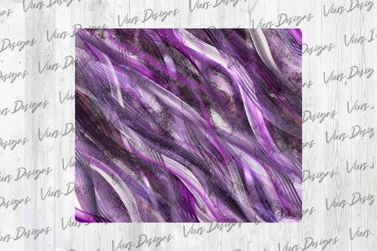 Purple & Silver Shimmer Wave Tumbler Wrap PNG