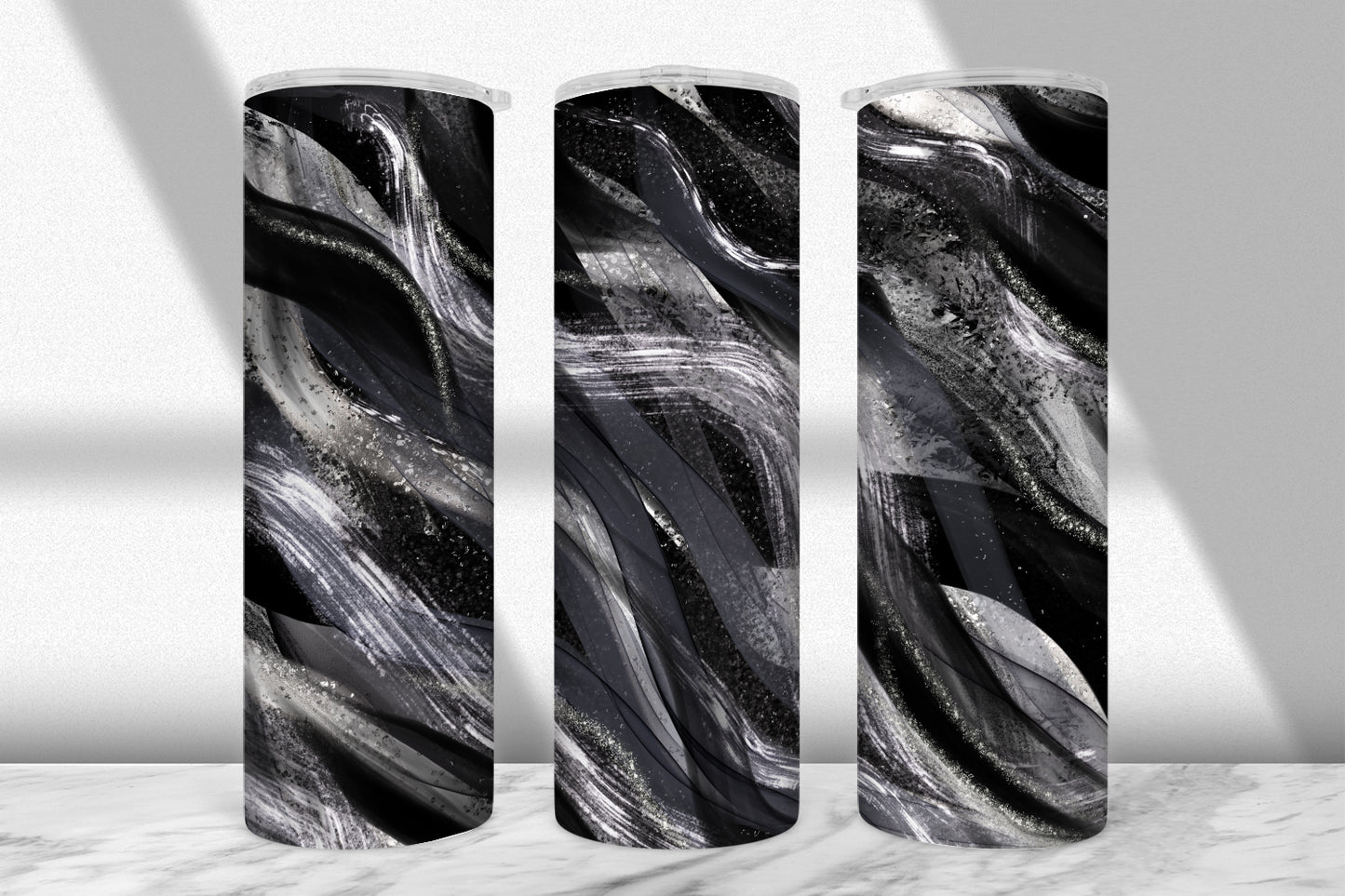 Shimmer Wave Tumbler Wrap Bundle PNG — 11 Designs