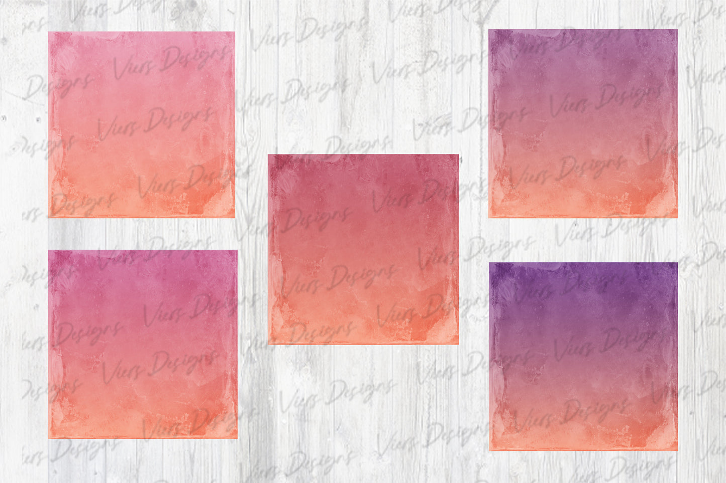 Sunset Ombre Watercolor Digital Paper