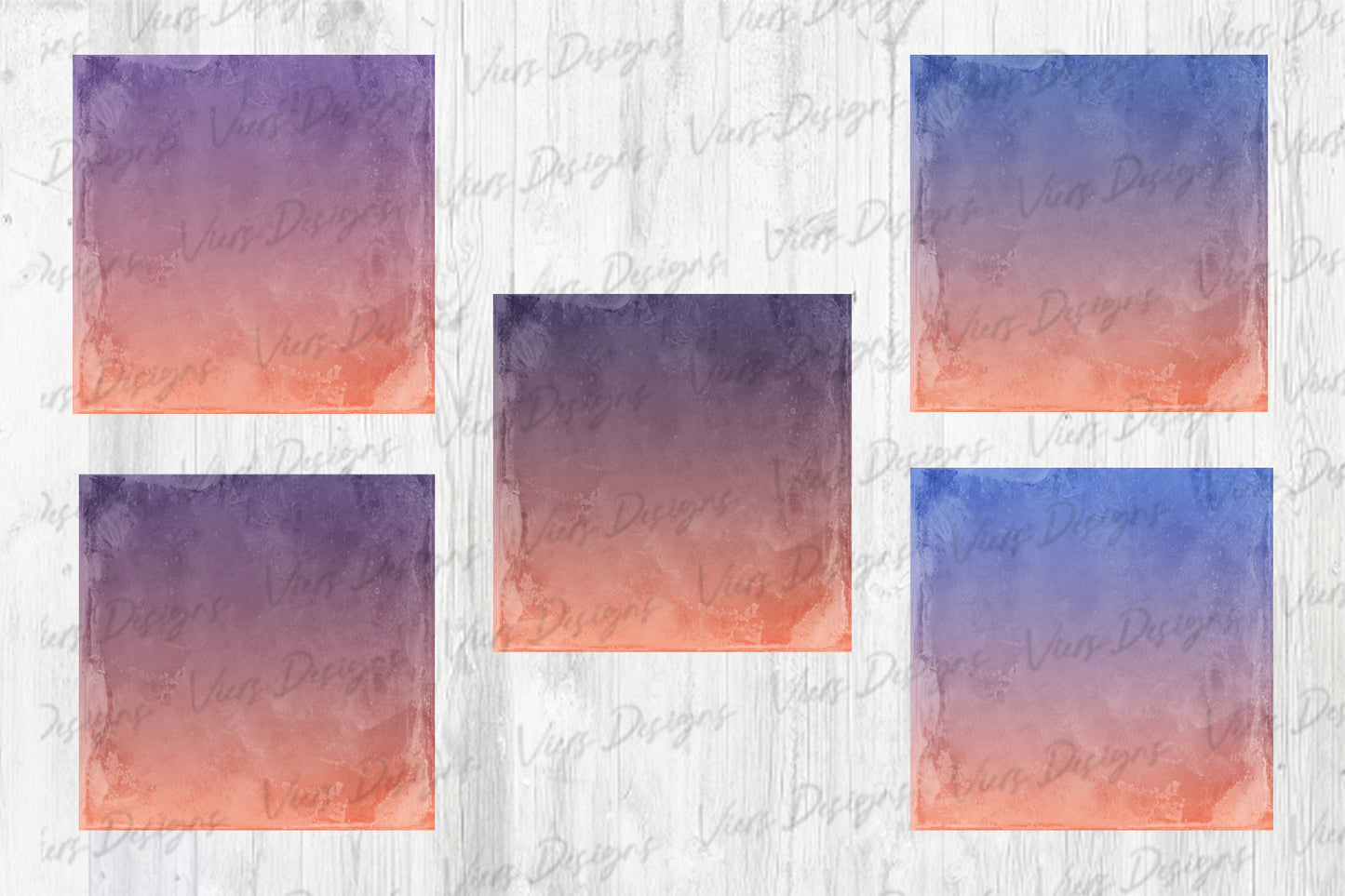 Sunset Ombre Watercolor Digital Paper