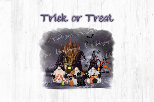 Trick or Treat Gnomes Sublimation PNG