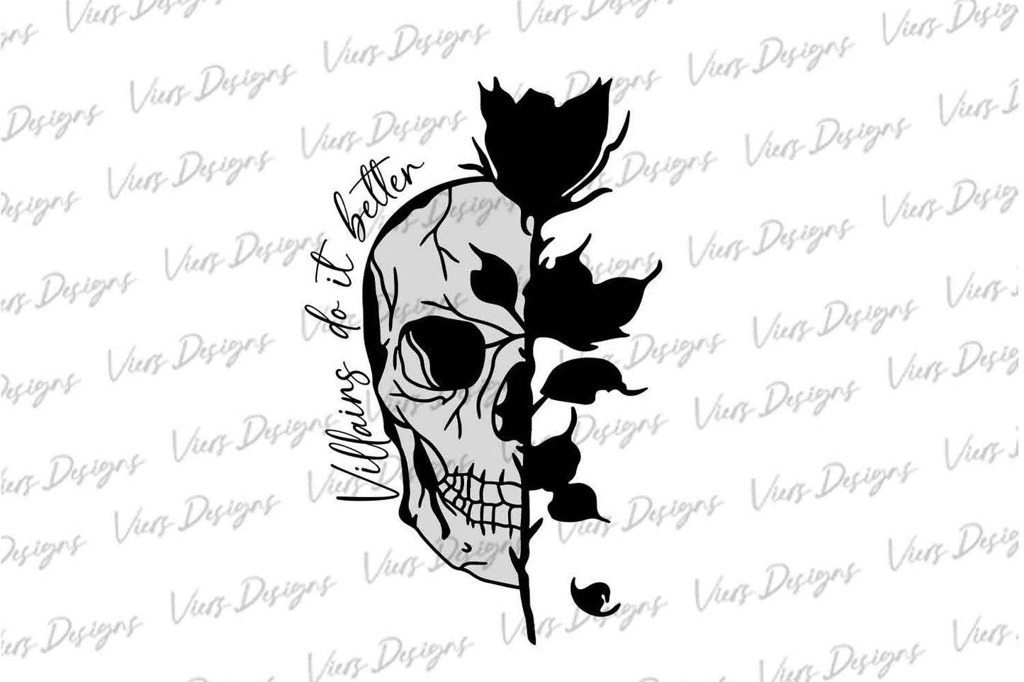 Villains Do It Better PNG – Dark Romance Book Lover Design (Black & White)